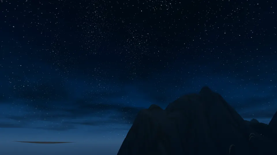 Sternenhimmel über den Bergen von Nordhain