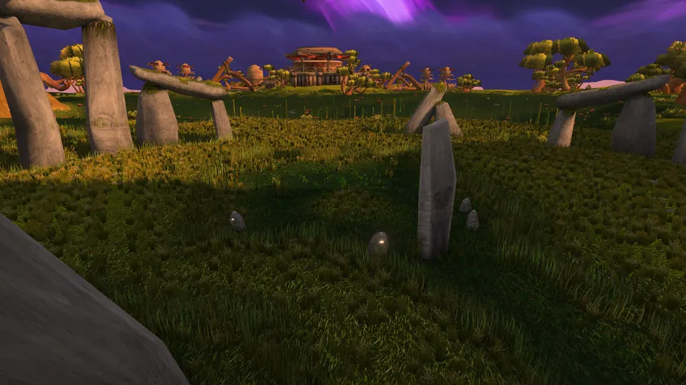 Die Steppe von Nagrand unter violettem Himmel