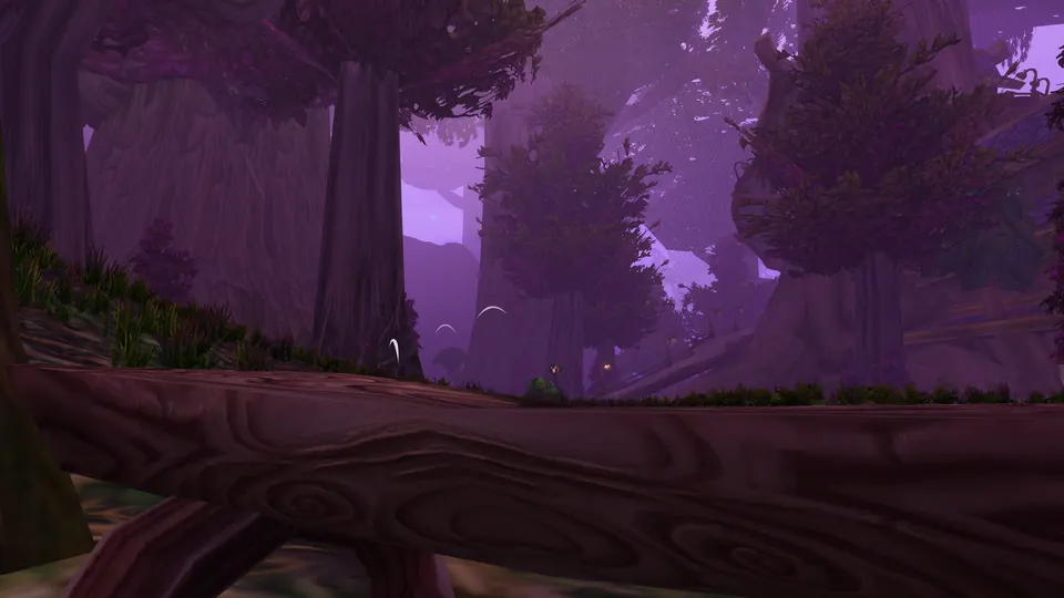 Der violett schimmernde Wald von Teldrassil
