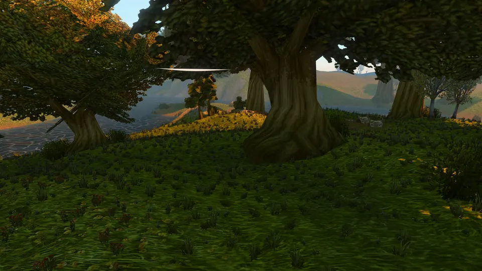 Die letzten Bäume von Elwynn vor der Grenze zu Westfall