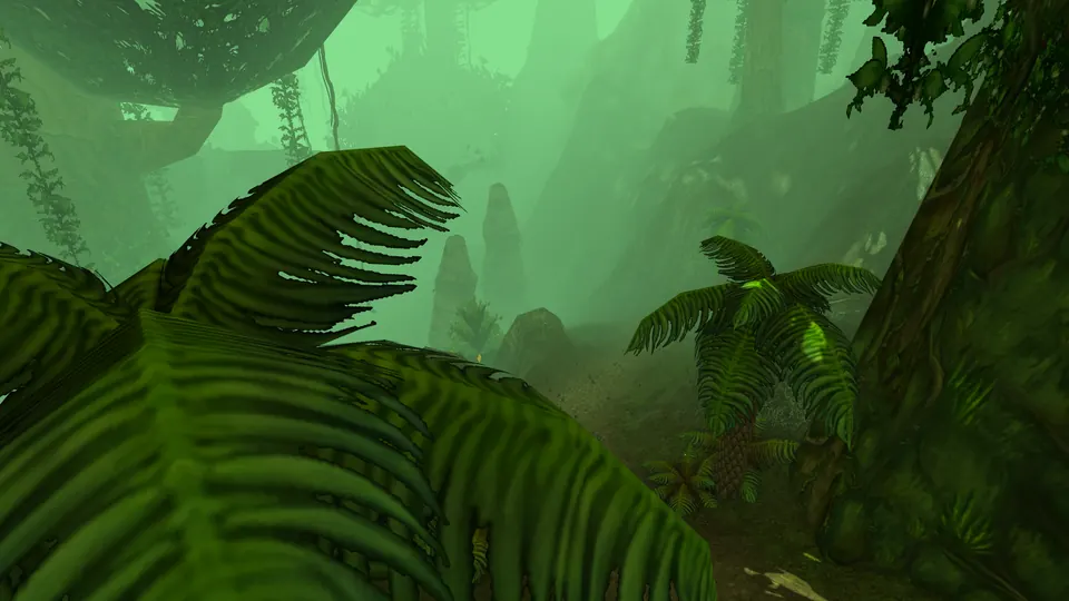 Riesige Farne im Dschungel von Un’Goro